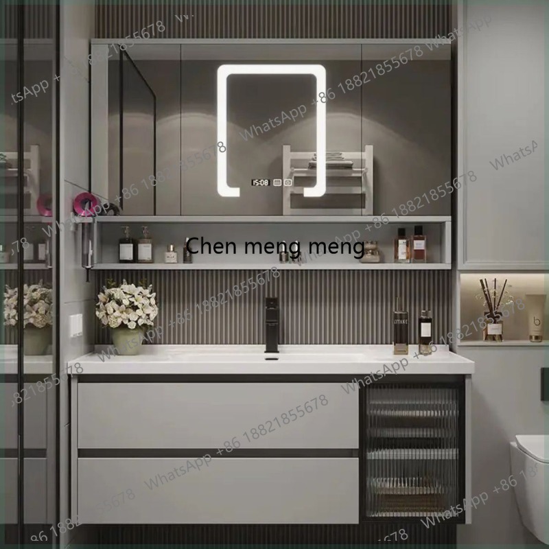 Home Bathroom Vanity Combo - خزانة تخزين للحمام مع مرآة وملحقات