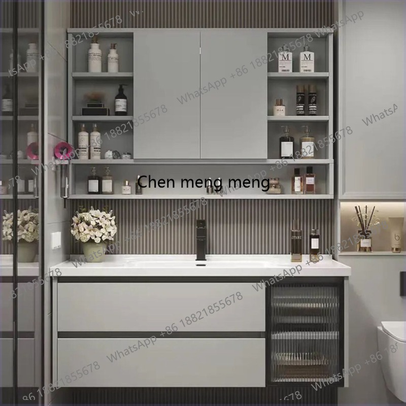 خزانة تخزين للحمام مع مرآة ومل - مراجعة Home Bathroom Vanity Combo وسعره