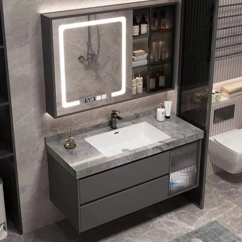 خزانة حمام فاخرة مع حوض سيرامي - مراجعة Home Bathroom Vanity Combo وسعره