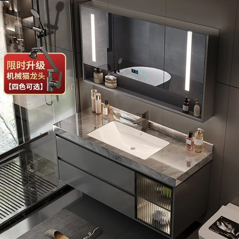 خزانة حمام فاخرة مع حوض سيرامي - مراجعة Home Bathroom Vanity Combo وسعره