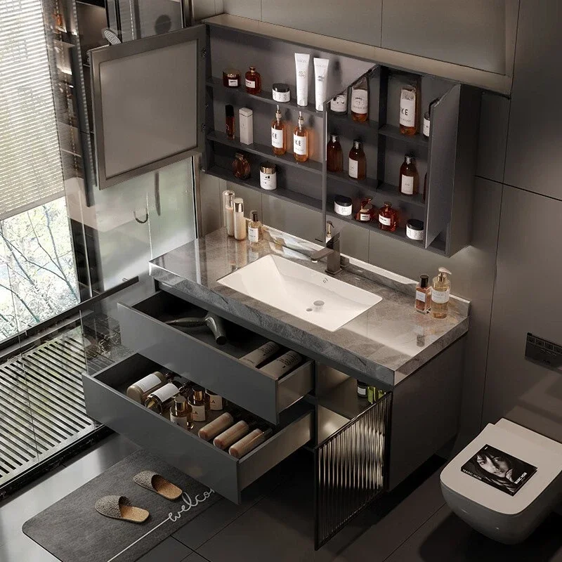 خزانة حمام فاخرة مع حوض سيرامي - مراجعة Home Bathroom Vanity Combo وسعره
