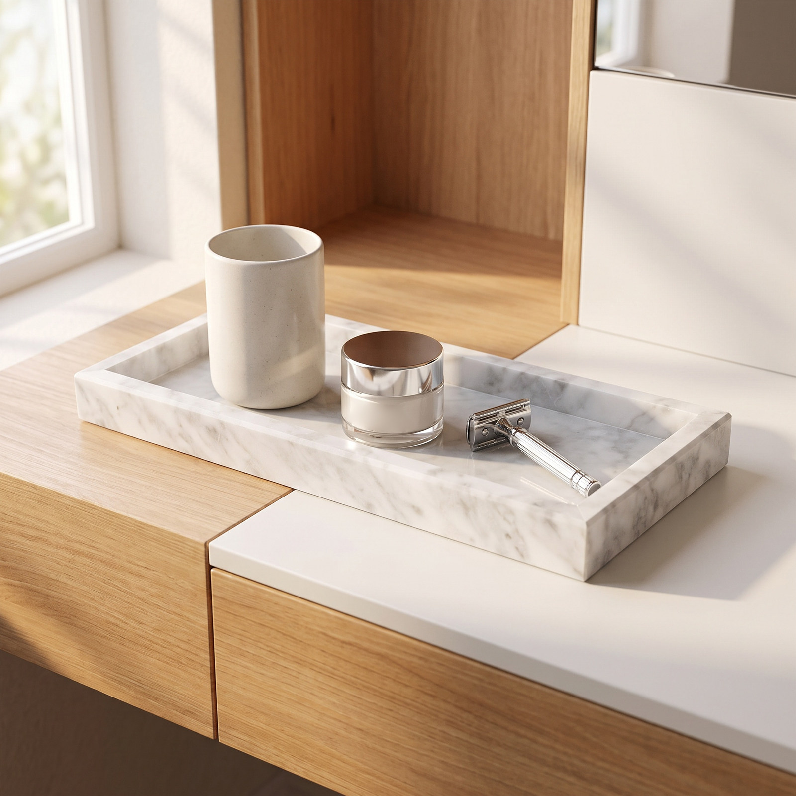 صينية رخامية مستطيلة 12x5، صين - مراجعة Home Bathroom Organizer وسعره