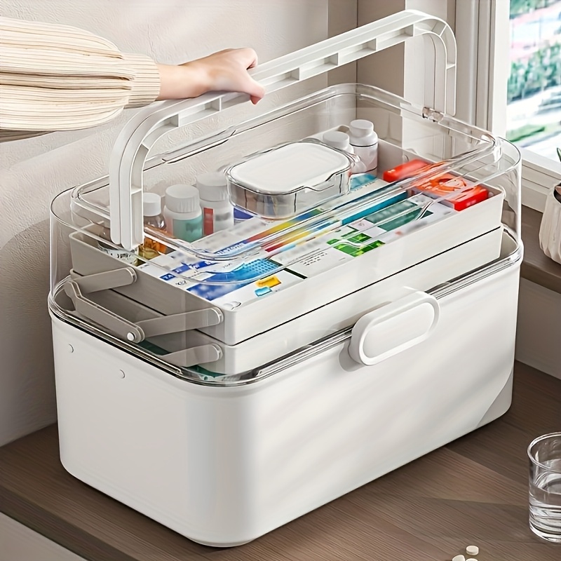 صندوق تخزين أدوية كبير السعة ب - مراجعة Home Bathroom Organizer وسعره