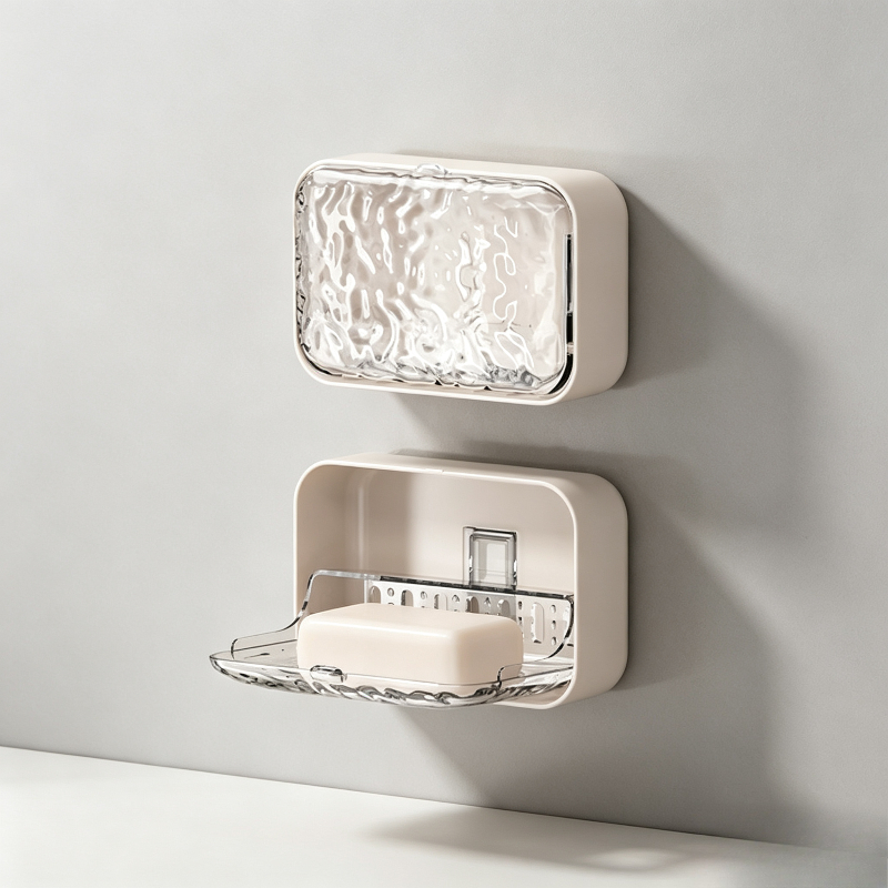 حامل صابون للحائط بدون حفر مع  - مراجعة Home Bathroom Organizer وسعره