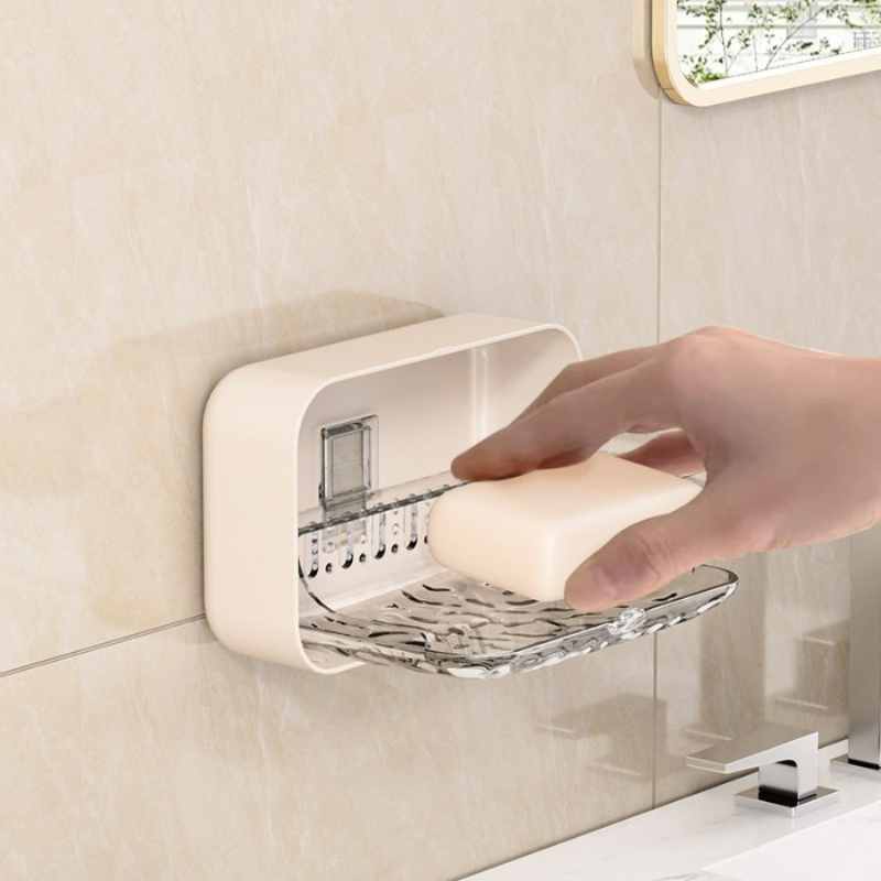 حامل صابون للحائط بدون حفر مع  - مراجعة Home Bathroom Organizer وسعره